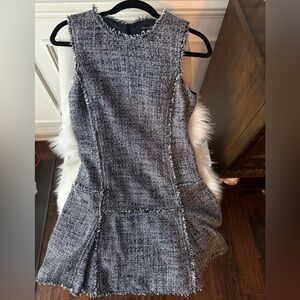Banana Republic Black and White Tweed Mini Dress